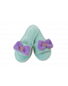 Pantuflas verde menta y lazo
